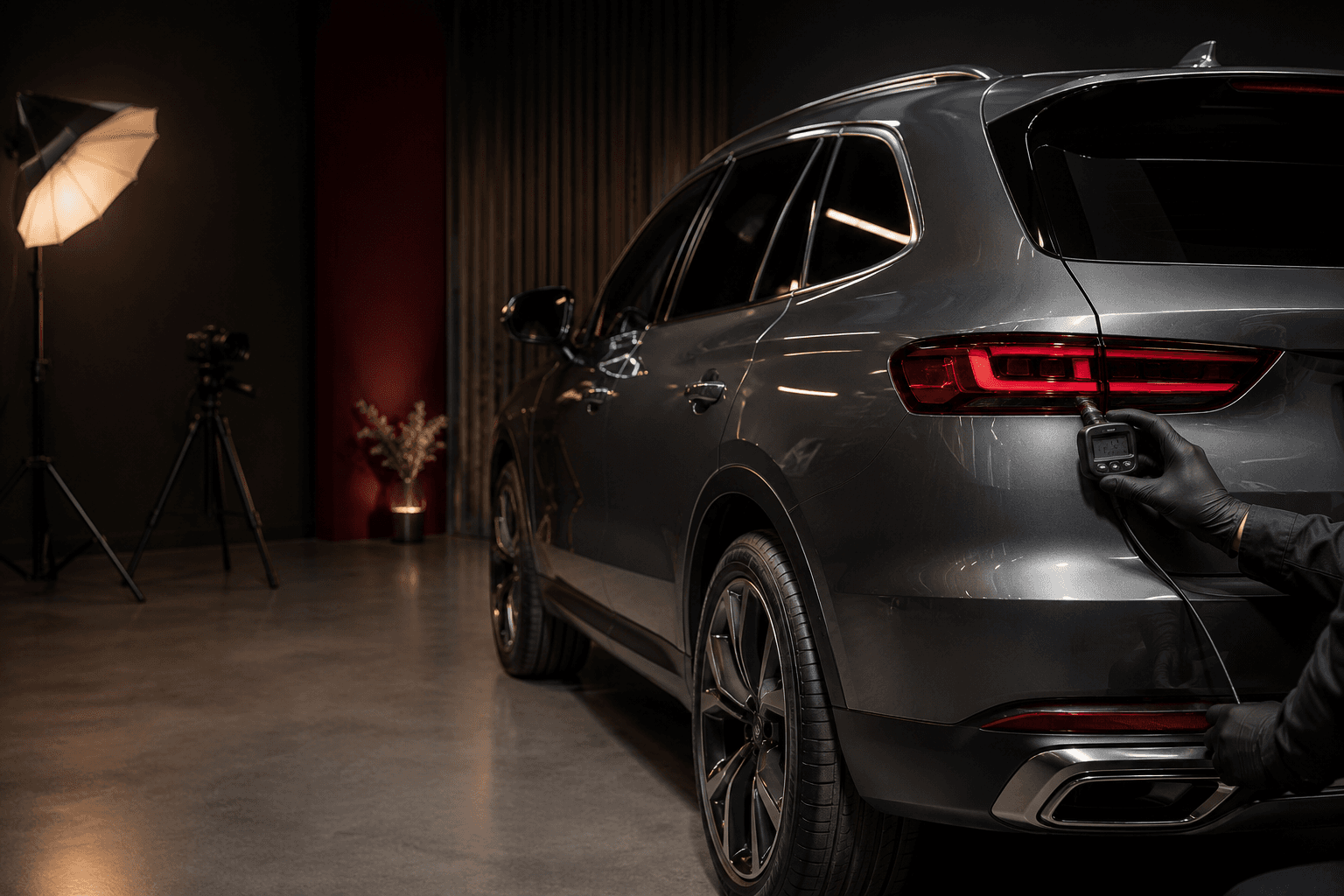 Illustration of a premium SUV inspection